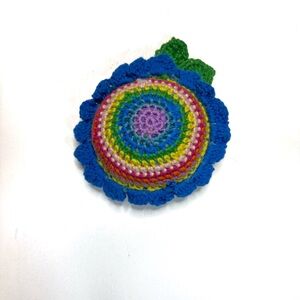 Hand Crafted Multicolor Crochet PIn Cushion